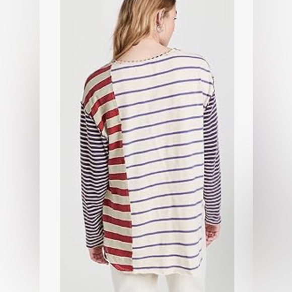 FREE PEOPLE Mixed Stripe Jersey Top - Picture 4 of 11